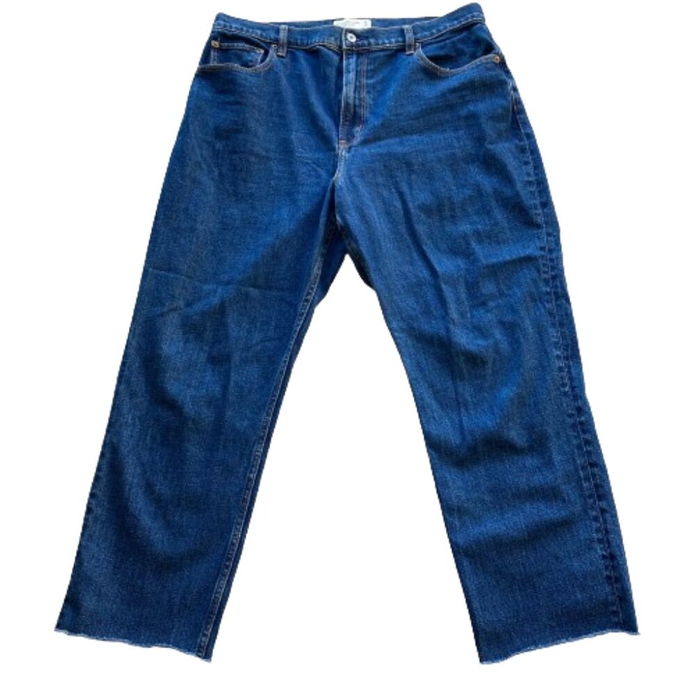 Abercrombie & Fitch Curve Love Ankle Straight Ultra High Rise Jeans Size 32